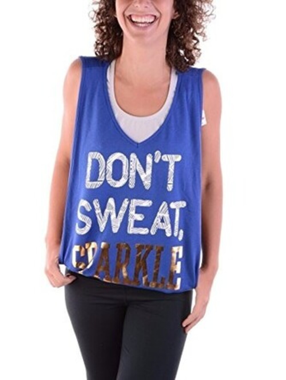 Miken Flow Open Sided Don'T Sweat Sparkle Sweatshirt Size S